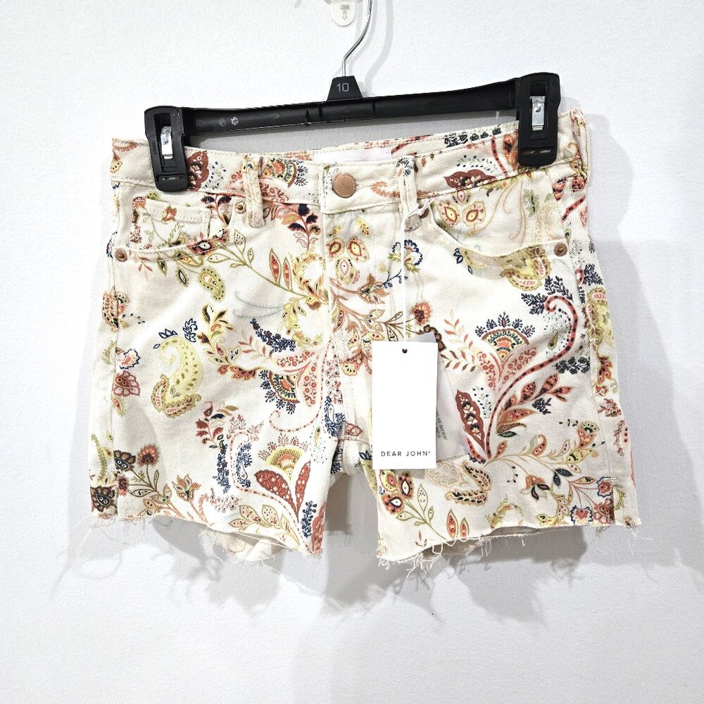 Dear John Sz 24 Womens Cream Paisley Short